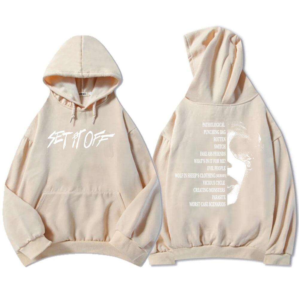SIO Альбом Треклист Худи Рок-группа Set It Off Толстовки Гранж Мода Унисекс Уличная одежда Хип-хоп Гранж Мужские Sudaderas Мужские