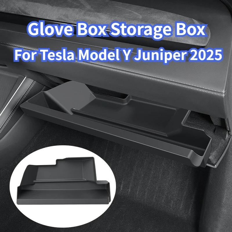 Glove Box Storage Box for Tesla Model Y/YL Juniper/Model 3 Highland LHD Copilot Side Storage Tray Tidying Organizer Accessories