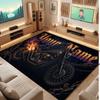 Motorcycle Biker Theme Soft Crystal Velvet Rug Custom Name & Text Print Non Slip Floor Rug for Bedroom Living Room