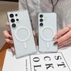 KEYSION Crystal HD Transparent Magnetic Phone Case for MagSafe for Samsung Galaxy A55 5G A35 A15 5G Shockproof Acrylic Back Cover