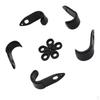 1 Set Metal Saxophone Thumbrests Sax Thumb Finger Support Cushion Black for Saxophonist
