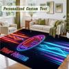 Crystal Velvet Square Rug Custom NameAC Milan Pattern Non Slip Home Floor Decor Rug