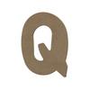 Wooden Letter Q 7 Cm - Brown - Adult - Mixed - Decorative Objects - Handmade