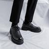 Мужские кожаные туфли британского покроя на платформе, повседневные туфли, деловые, черные, увеличивающие рост, низкие ботинки Martin 25820-F