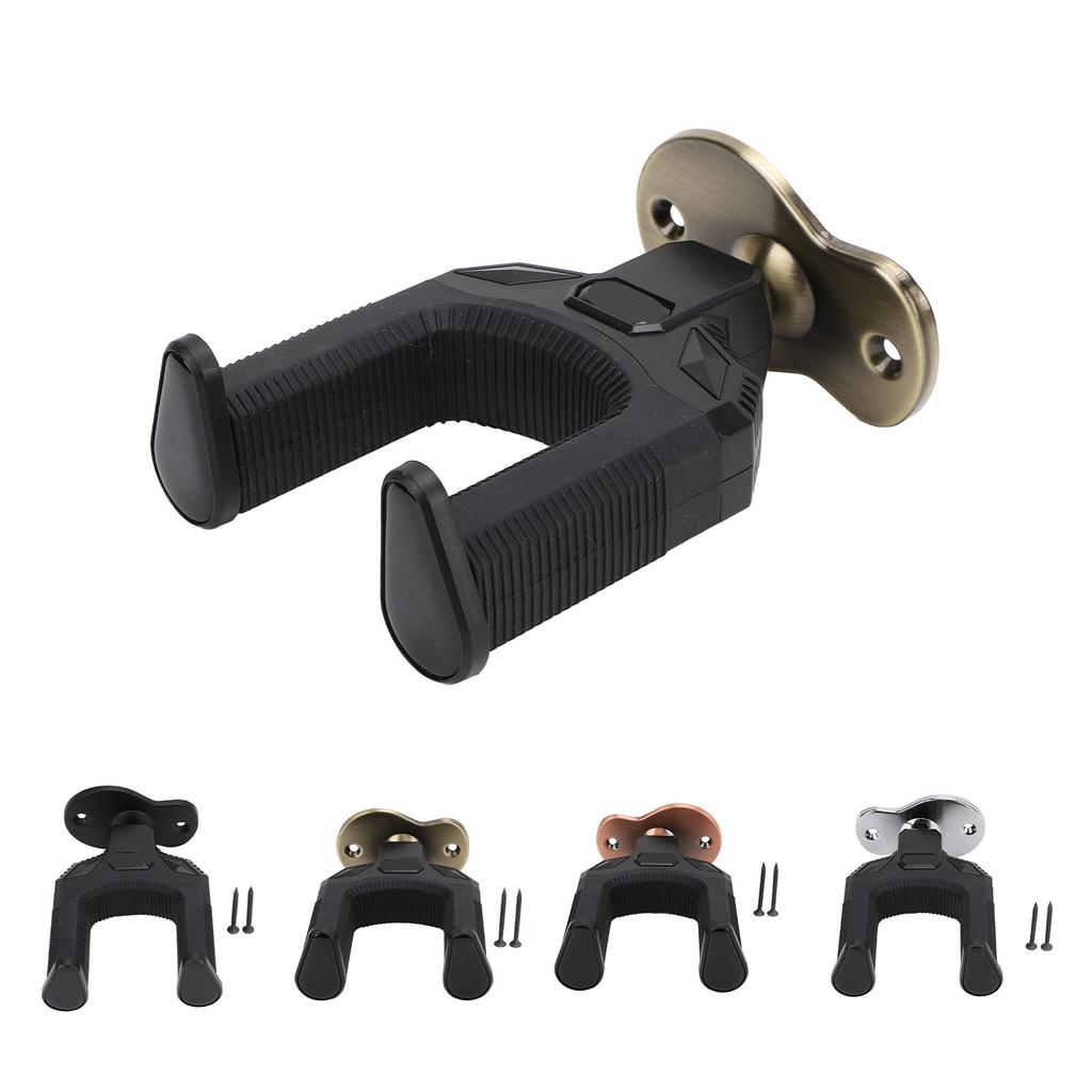 Крючок для настенного крепления гитары с автоматической блокировкой, металлический настенный держатель для электроакустических гитар, бас-бандж