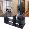 Black Finish Barn Door Floor Guide Carbon Steel Sliding Door Hardware Stay Roller American Style