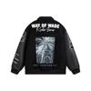 Wade Series Color Block Letter Print Polo Jacket Men Jackets Black AJMT107-1