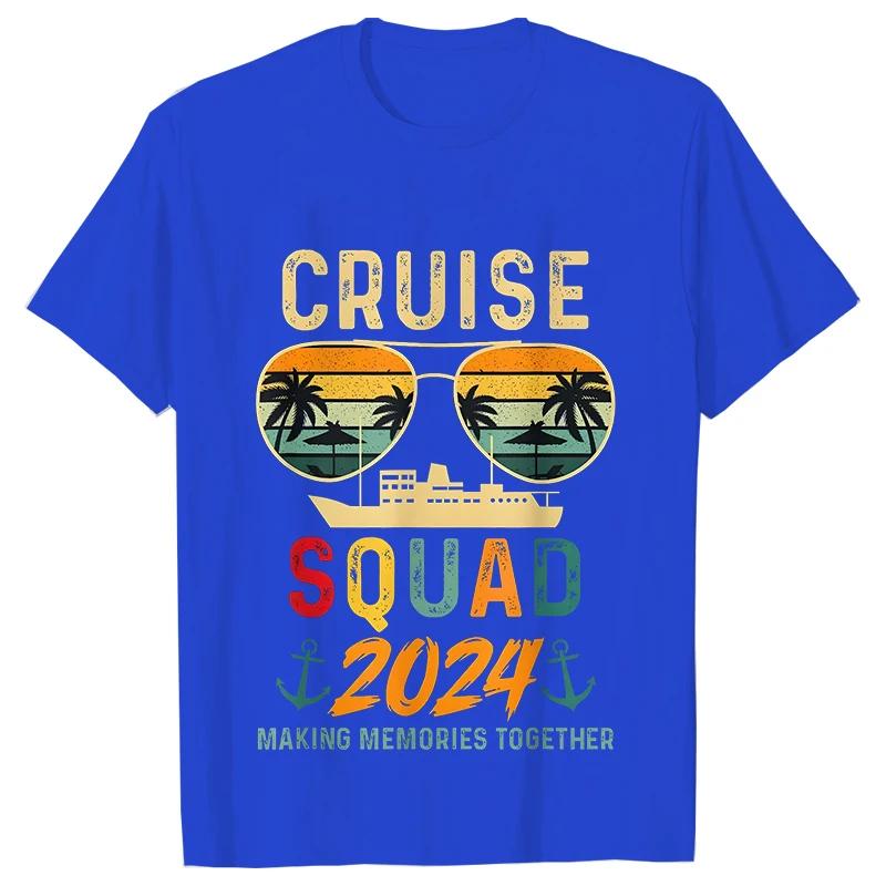 Cruise Squad 2024 Unisex T Shirt Family Vacation Matching Group Summer Tees Fashion Graphic Y2k Tops Women Aesthetic Clothing