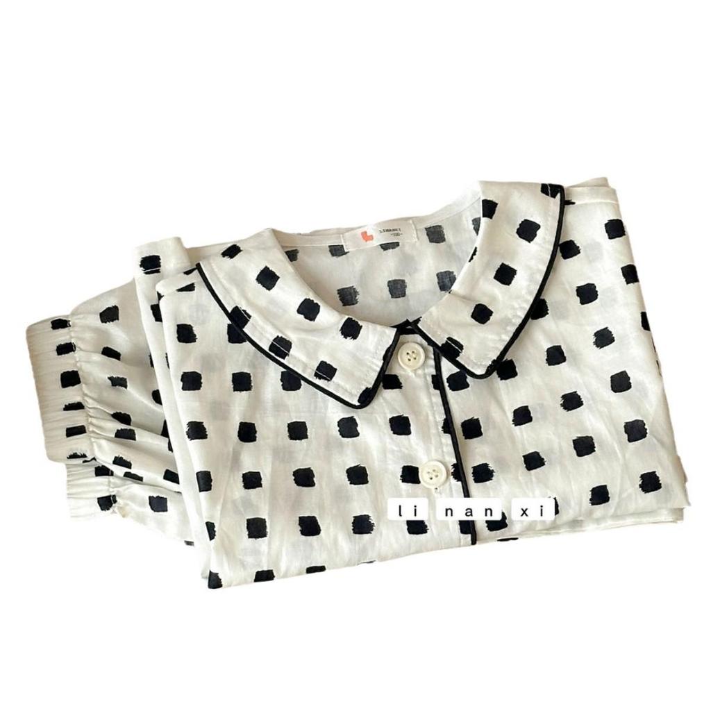 Весна 2025 Милый мультяшный пижамный комплект для детей – Отложной воротник, Детский дизайн, Брюки в комплекте