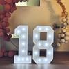 2Pcs DIY 73cm Digital Light with White Light 3D KT Board Digital Model Birthday, Anniversary Party Decoration,18year,20year