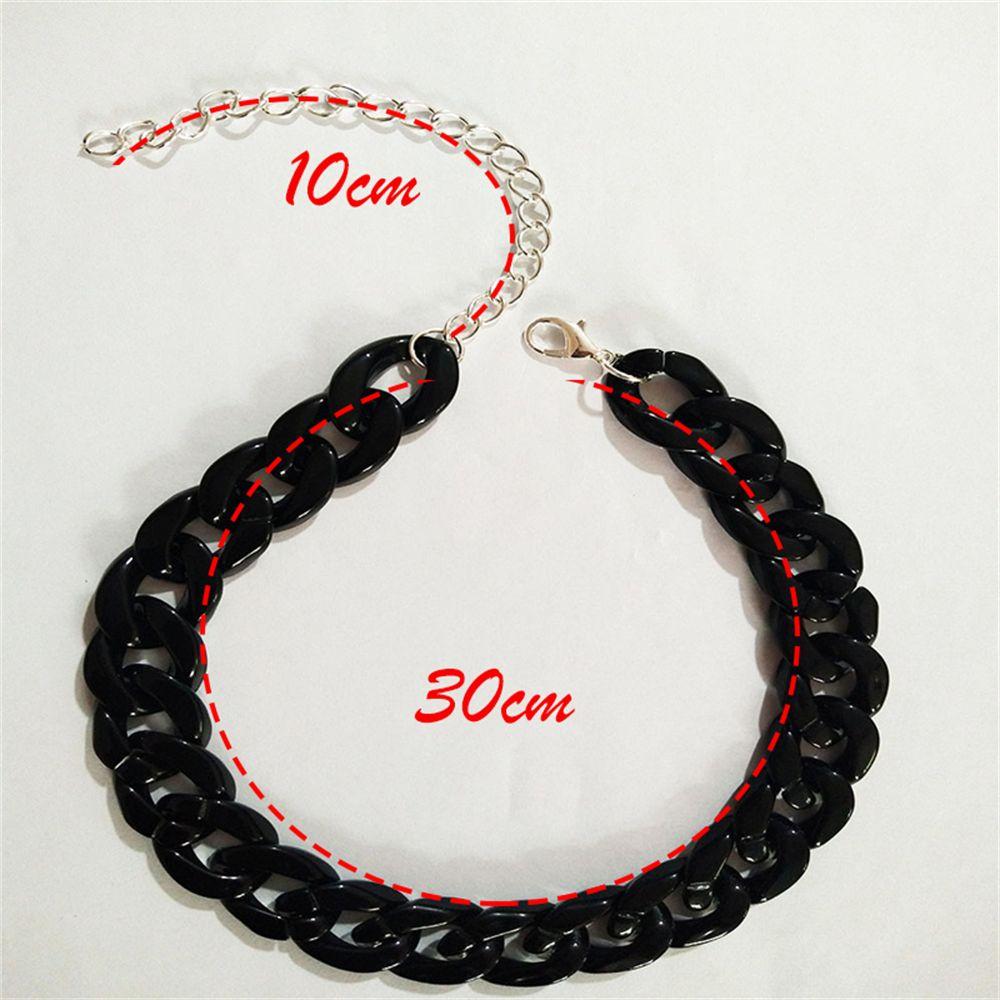Cool Acrylic Rock Gothic Choker Chunky Chain Chain Necklace Punk Choker Pendant Hip Hop