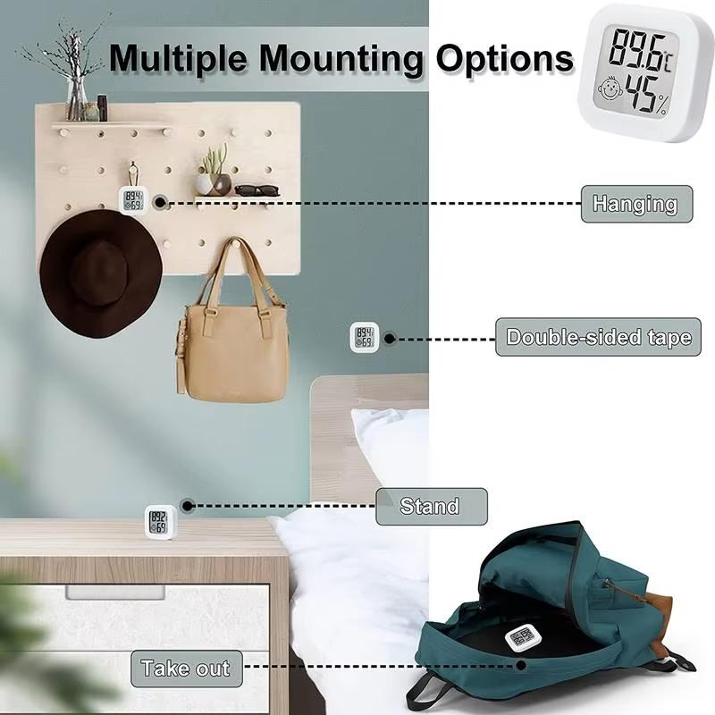 Датчик влажности, комнатный термометр, гигрометр, монитор температуры и влажности, с ЖК-дисплеем, показывающим температуру в градусах Цельсия т