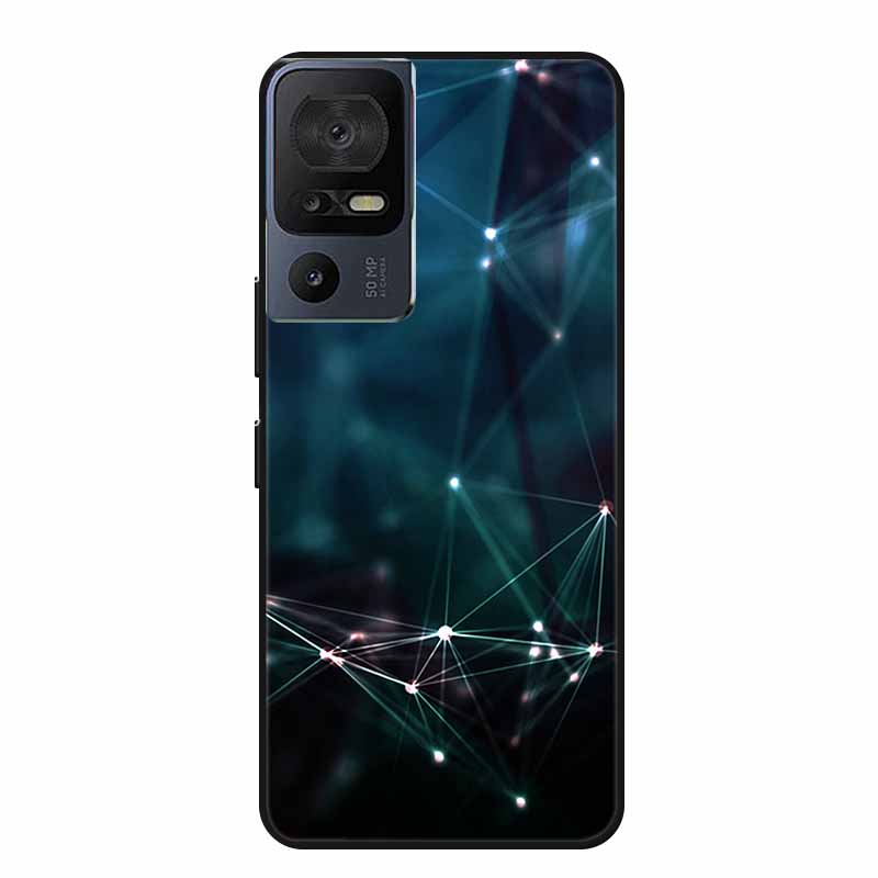 Чехол для телефона TCL 40 SE 40SE Coque Черный Силиконовый Мягкий Задний Чехол-Крышка Для TCL 40 SE Чехол Funda Для TCL40SE Capa 6.75" Оболочка