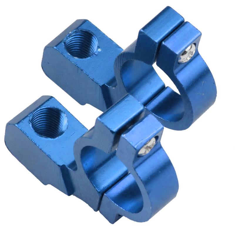 2 шт. кронштейн для крепления зеркала заднего вида для мотоцикла, квадроцикла, адаптер, зажимной винт с ЧПУ-алюминием 22 мм, 7/8 дюйма, универсальный руль