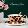 Bone China Coffee Cup Spoon Saucer Set English Afternoon Tea Cup Coffeeware 170ml Porcelain Cup and Saucer for Coffee