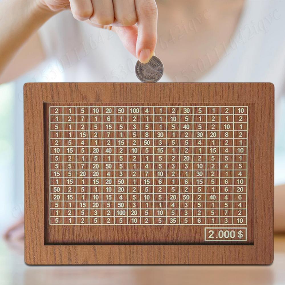 Копилка на 1000/2000/3000/5000/10000 долларов Деревянная копилка Коробка для сбережений Съемная Рустикальная копилка Коробка для хранения денег