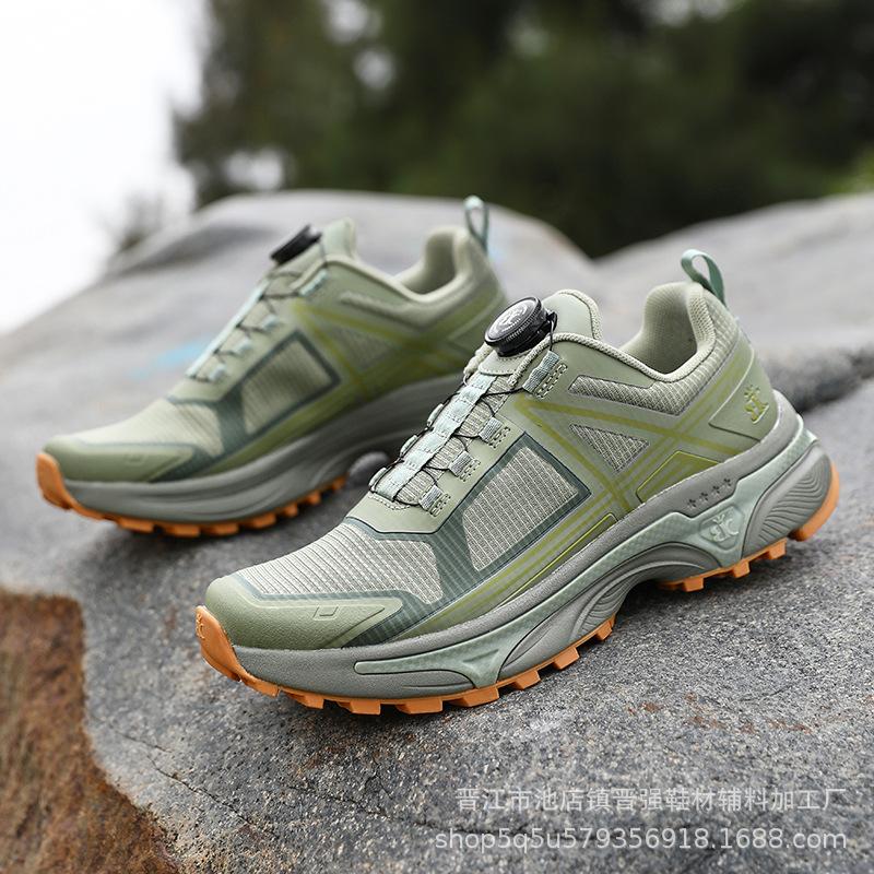 Fashion high-quality rotating buckle outdoor non-slip hiking couple sports trendy shoes comfortable and wear-resistant hiking shoes