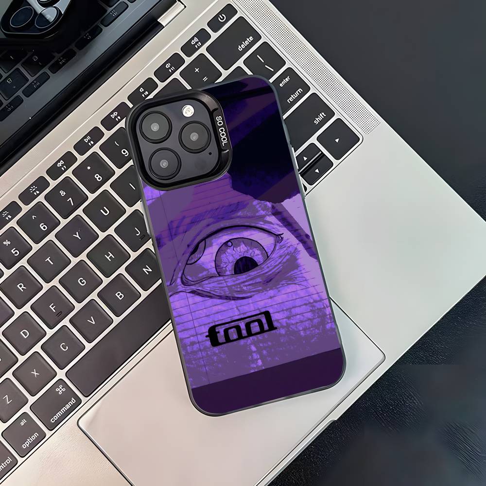Band Tool Schism Phone Case For iPhone 16,15,14,13,12,11,Pro,XS,Max,Plus,Mini,SE4,E Black Matte Shockproof Cover
