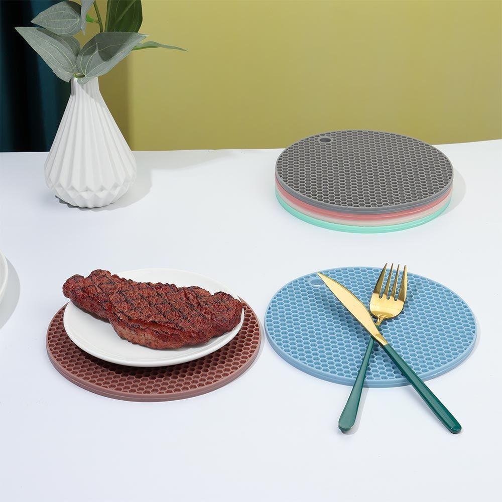 Kitchen Supplies Anti-Scalding Non-Slip Heat Resistant Mat Silicone Pot Holders Coaster Bowl Mat