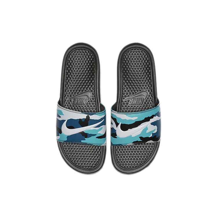 Nike Benassi Jdi Print Slide 'Black Blue Camo' (Unisex) Slide Slippers 631261 027