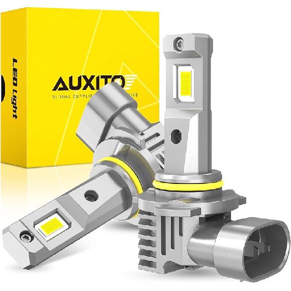 AUXITO 9005 H11 Fog Light Bulbs 50000ML Per Set 6500K Cool White Without Cooling Fan, Plug-N-Play 120W, Pack Of 4