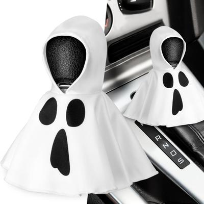 Хэллоуин Толстовка с призраком для рычага переключения передач Забавная накладка на рукоятку рычага переключения передач Чехол для ручника Жуткий аксессуар для интерьера автомобиля