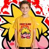 Kids Kirby Cloud Print Cotton T Shirt Boys Girls Casual Summer Top Soft Breathable Childrens Tee