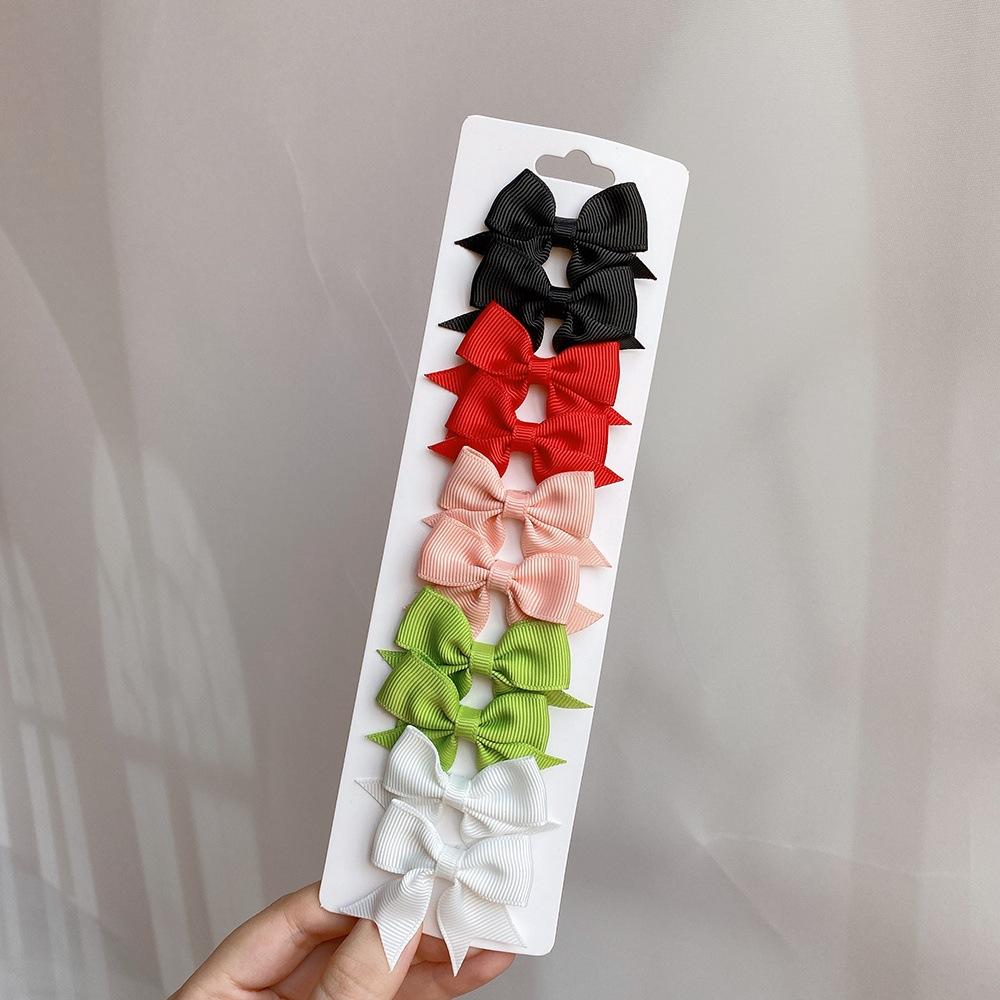 10PCS New Swallowtail Bow Children's Hair Clips Hair Accessories Set Cute Hundred Girls Hair Cards
