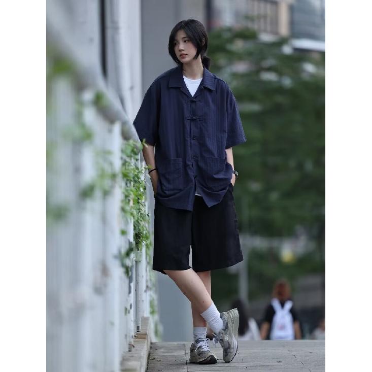 Летняя одежда мужская ретро повседневная рубашка студенческая свободная нишевая дизайнерская забавная новая мужская верхняя часть для ношения на открытом воздухе