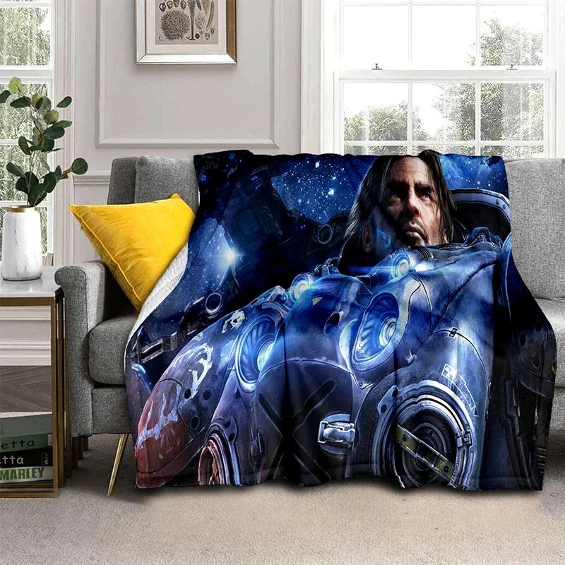 3D Ретро-игровое одеяло StarCraft Gamer, мягкое одеяло для дома, спальни, кровати, дивана, пикника, путешествия, офиса, отдыха, одеяло, детское одеяло