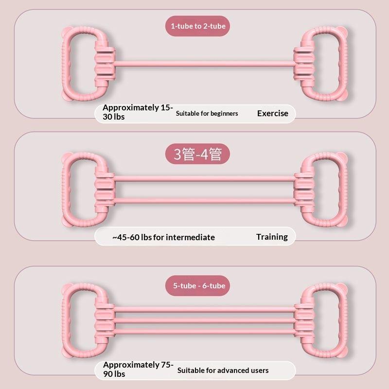 Adjustable 8-shaped Elastic Band for Women Open Shoulders Beautify Back Six-Level Adjustable 6-strand Home Fitness Back Training