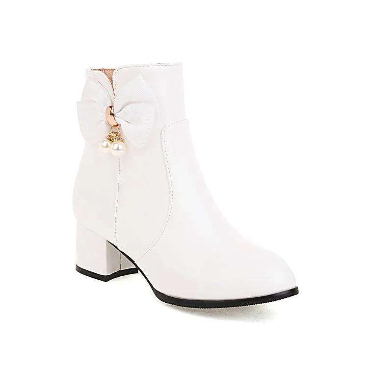 Новый Дизайн Бант Женские Сапоги Мода Женские Большого Размера 34-43 Сапоги Качество Женские Высокие Каблуки Удобная Женская Обувь