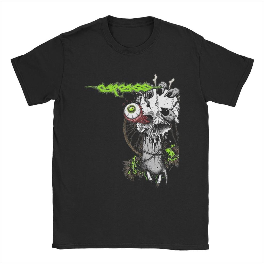 Men's T-Shirts Carcass Funny Pure Cotton Tee Shirt Short Sleeve T Shirts Round Neck Clothes 4XL 5XL