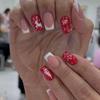 24 Pieces Cute Sweet Red Christmas Manicure Snowflake Elk Cute Festive Atmosphere Manicure Wearable Fake Nails