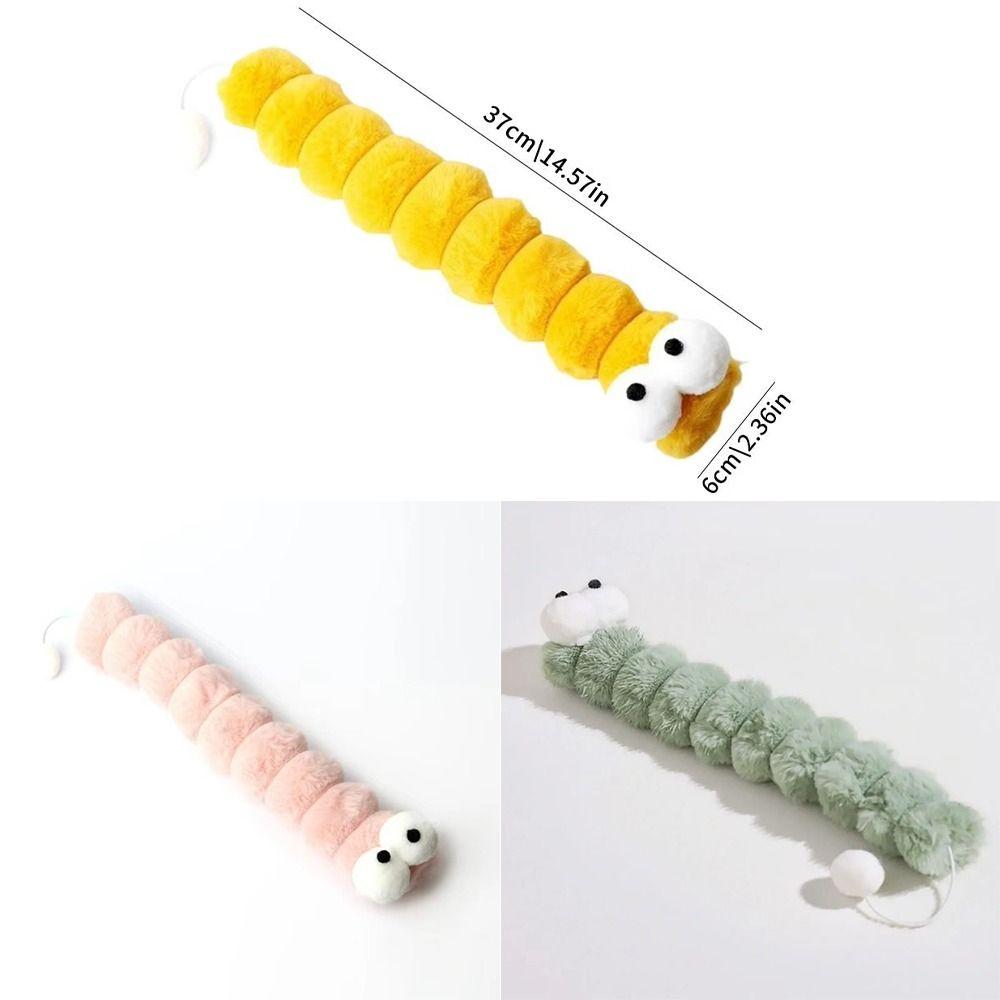 Плюшевая игрушка-грызун Caterpillar Cat, устойчивая к укусам и царапинам, интерактивная, для объятий, мягкая, комфортная, устойчивая к жеванию, игрушка-пиналка для кошек
