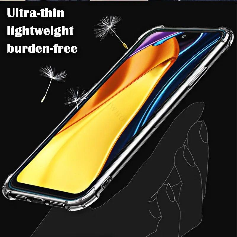 Для телефона Xiaomi Poco M3 Pro 5G мягкий чехол HD прозрачный для Xiaomi Poko M3Pro 5g 6,5 "M2103K19PG противоударные чехлы против царапин