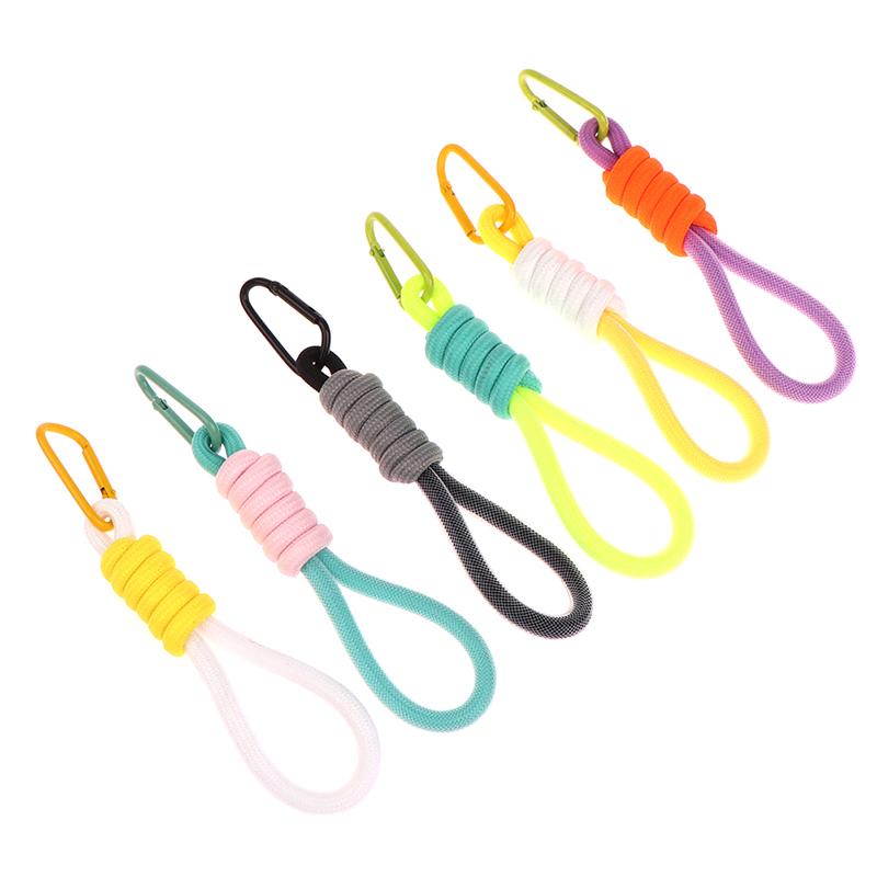 1PC Phone Strap Lanyard Fluorescent Color Mesh Landyard For Bags Braided Strips Keycord Hanging Trousers Accessories Keychain