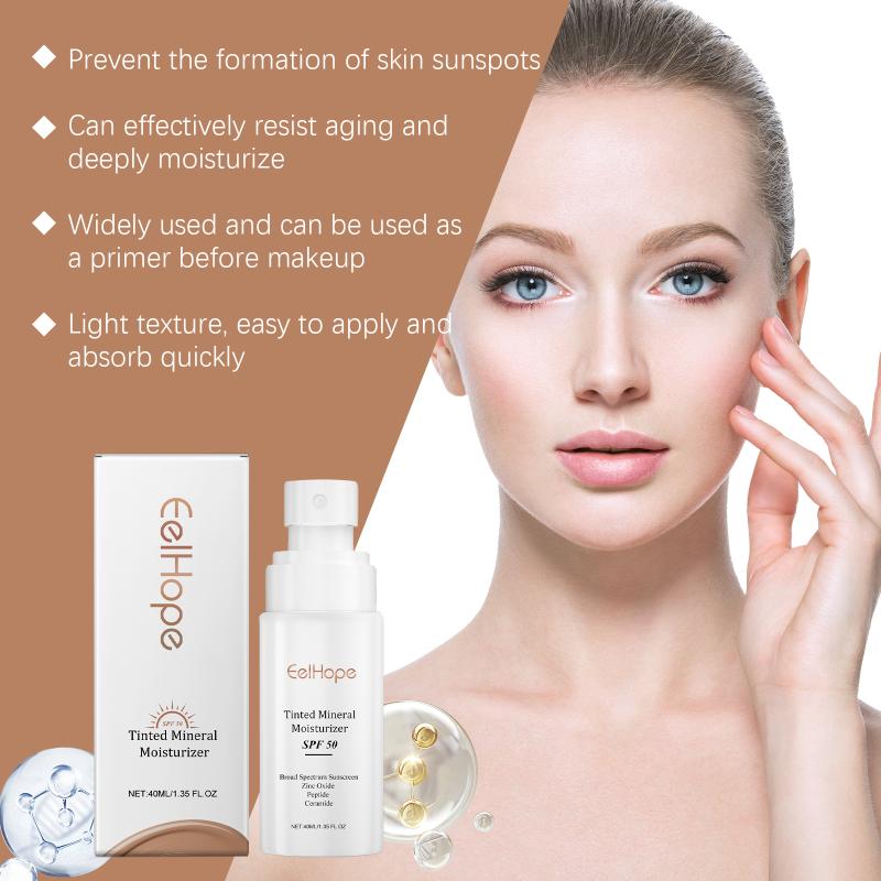 Тональная основа Увлажняющая Скрывает морщины Линии SPF 50+ Увлажняющая Цветная Стойкая Водостойкая База под макияж Консилер