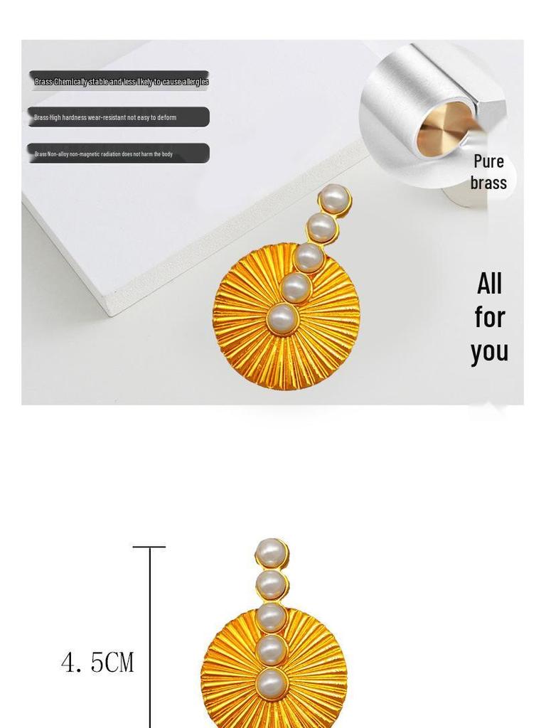 Серьги-веера Versailles Retro Pearl - Роскошный европейский и американский тренд