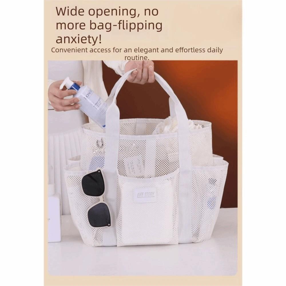 Internal Compartments Mesh Beach Bag Multi-level Zoning Toiletry Organizer  Pool Use