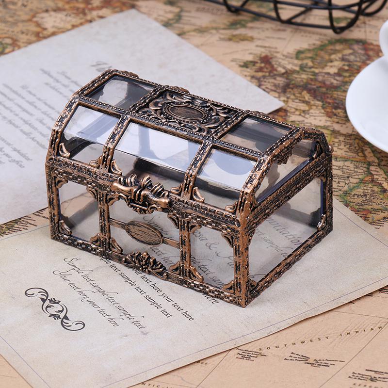 Творческий пиратский прозрачный ящик для драгоценностей пластиковая коробка пиратская сцена декоративный реквизит прозрачный ящик для хранения