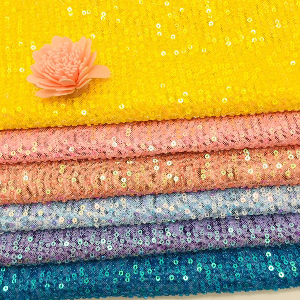 3mm Stripe Sequin Embroidery Mesh Fabric for Dress or Costume
