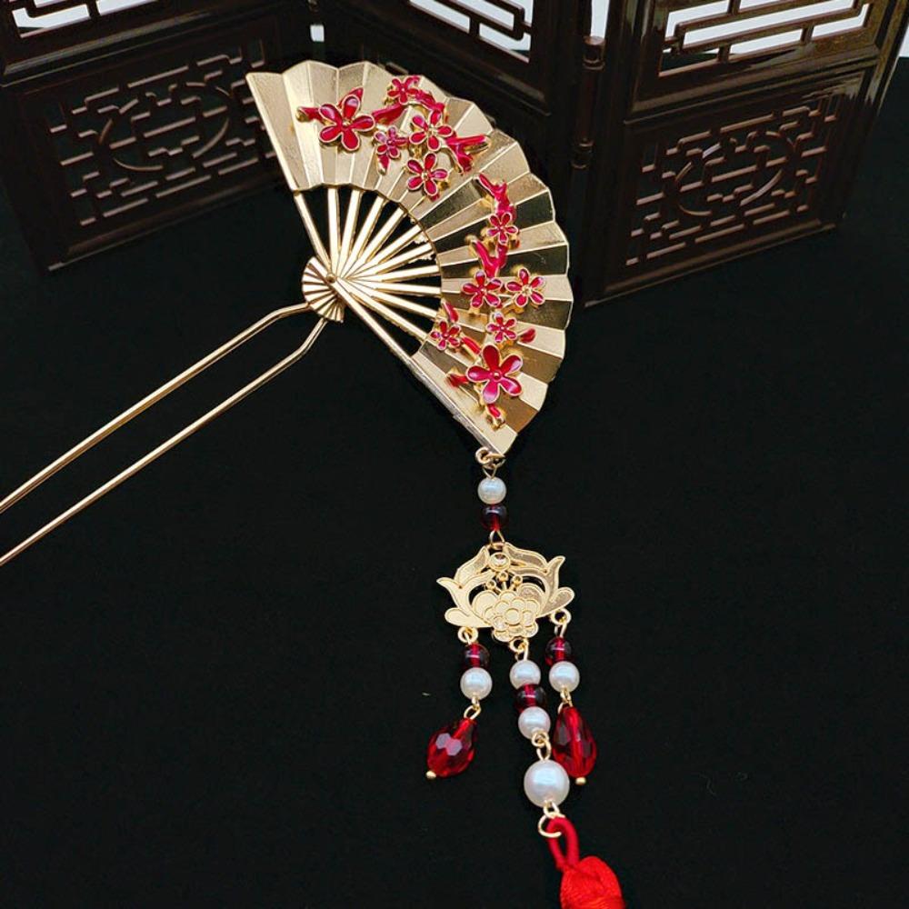 Pearl U Shape Hair Frok Retro Step Shaking Hair Stick Pearl Fringe Hairpin  Hanfu Hair Accessories