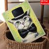 5D DIY Pearl Art Kit Cat With Top Hat Decor Home Wall Decoration