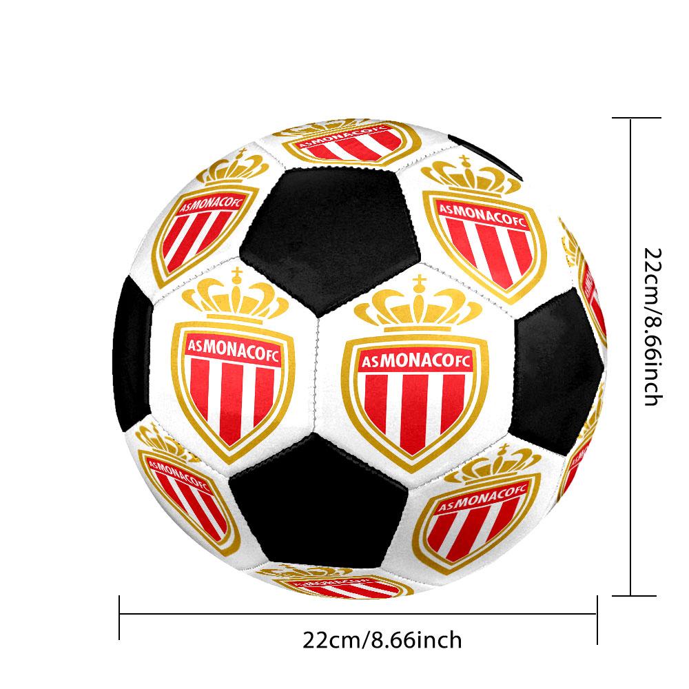Футбольный мяч AS Monaco Размер 5 Цветной Машинная строчка ПВХ Готов к соревнованиям Прочный Высокий отскок