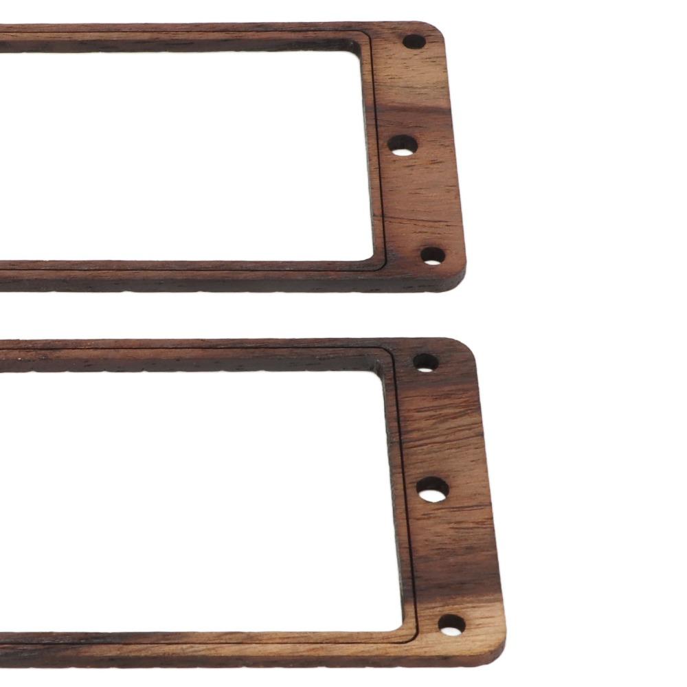 2PCS Wood Color Humbucker Pickup Frame Wood Double Coil Mounting Ring For Guitarists And Luthiers