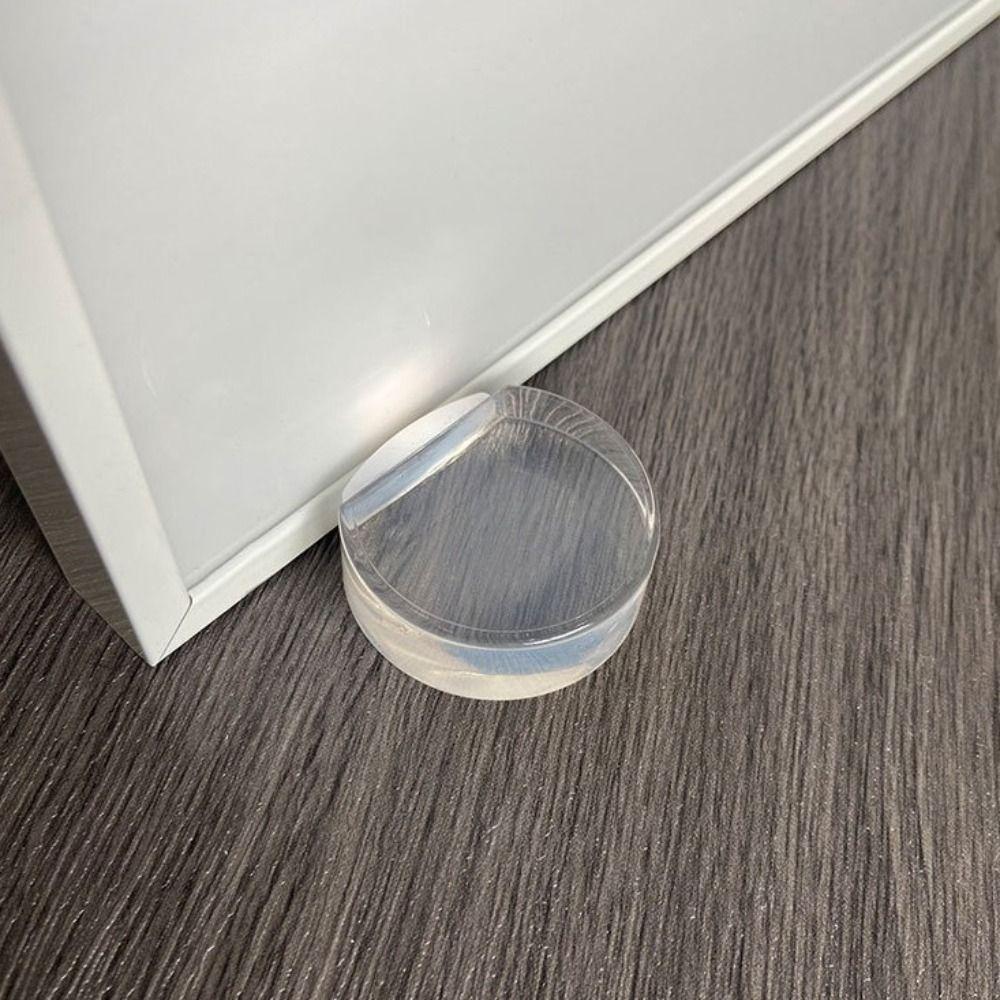 Self Adhesive Silicone Door Stop Light Weight Door Block Universal Transparent Door Stopper  Floor