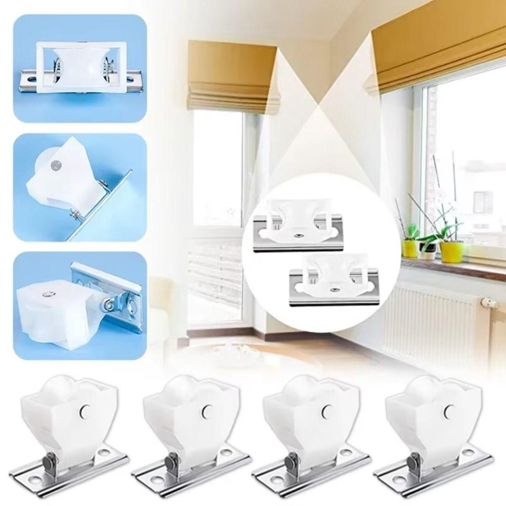 4pcs Easy Install Roman Shades Hardware Smooth Sliding Roller Blinds Cord Lock Window Decor