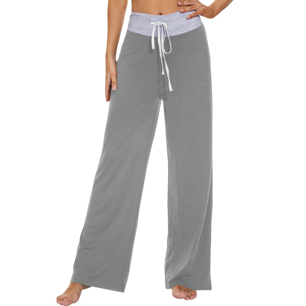 Женские модные повседневные удобные пижамные брюки с принтом и широкими штанинами на шнурке
