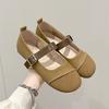 Pu Leather Mary Jane Shoes Woman Retro Buckle Belt Ballet Flats Ladies Vintage Casual Soft Loafers Lolita